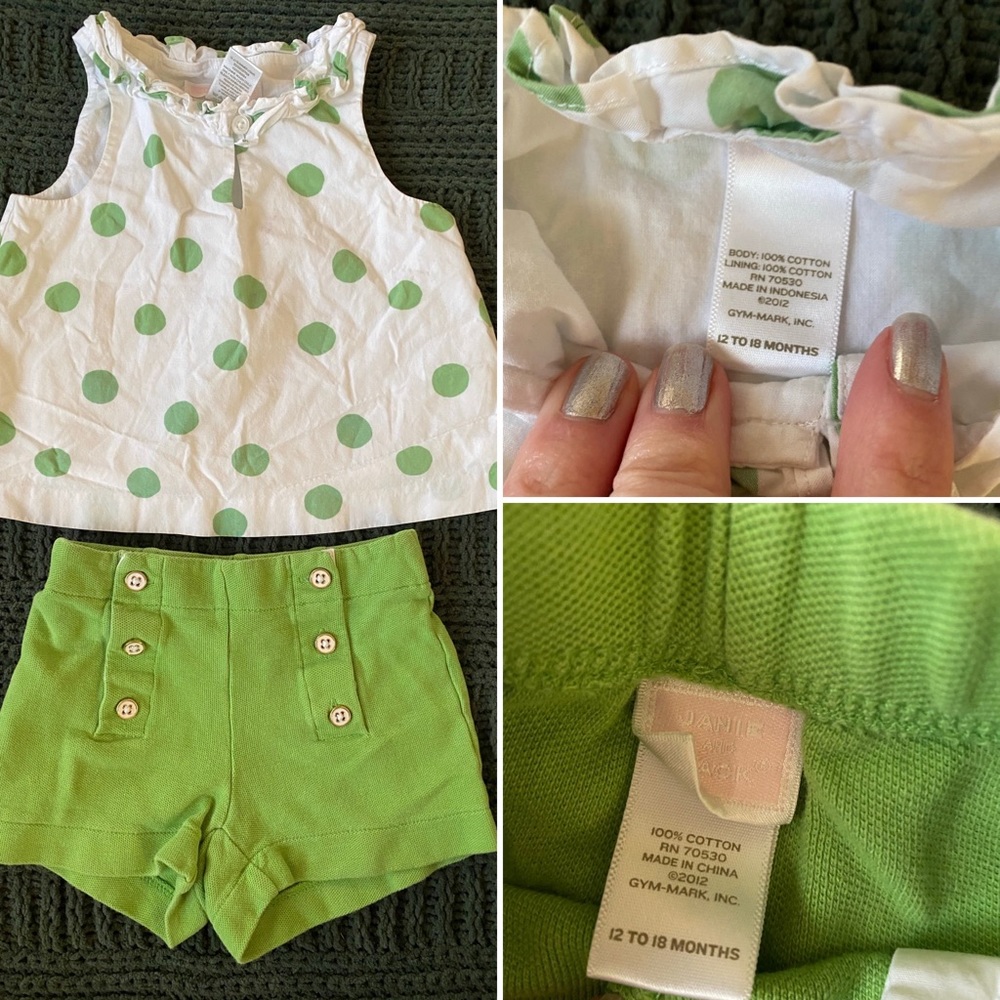 Janie and Jack Polka Dot Top & Shorts